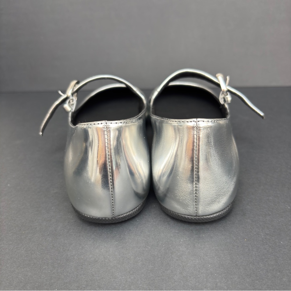Aerosoles Y2K Metallic Silver Mary Jane Flats Size 7 - Picture 9 of 11